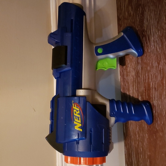 HP 2005 Nerf Dart Tag Blue and Red Hyperfire Blaster Gun Blue includes 2 blaster - Picture 5 of 12